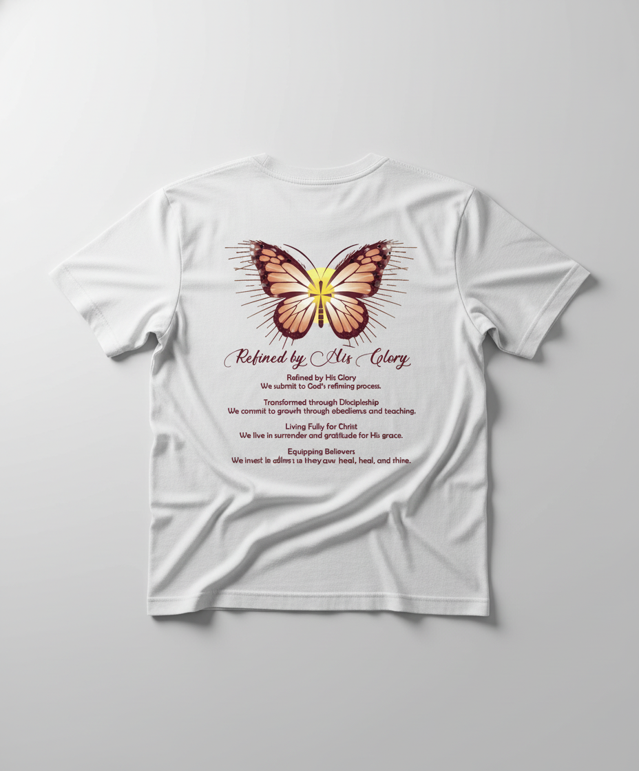 Refined by His Glory – Transformation Tee (White Edition) - Image 2